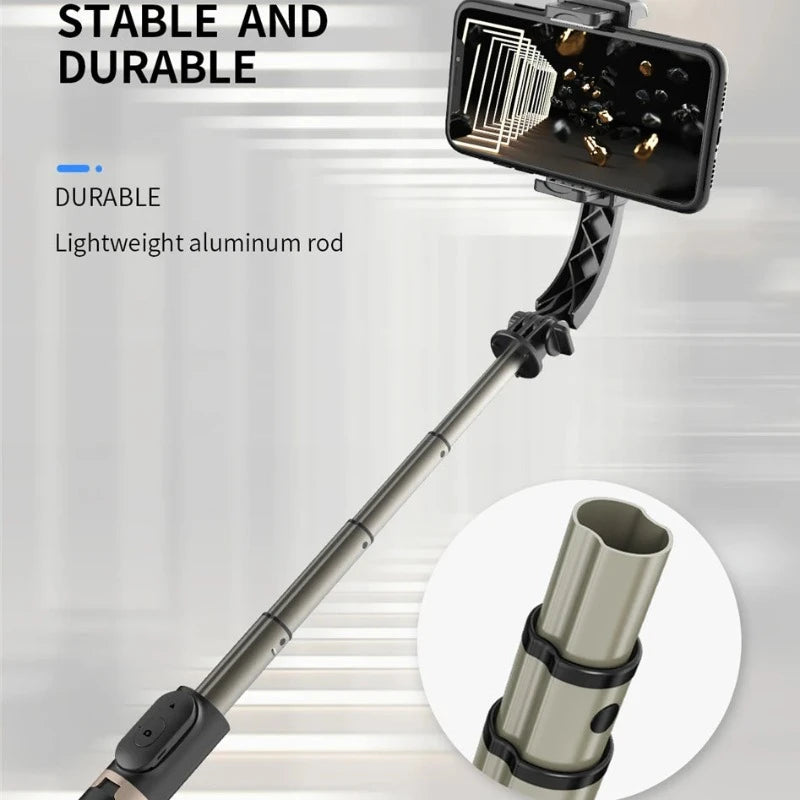 Foldable Wireless Stabilizing Selfie Stick Gimbal with Bluetooth for Smartphone