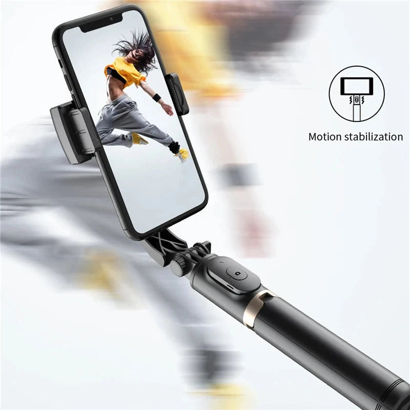 Foldable Wireless Stabilizing Selfie Stick Gimbal with Bluetooth for Smartphone