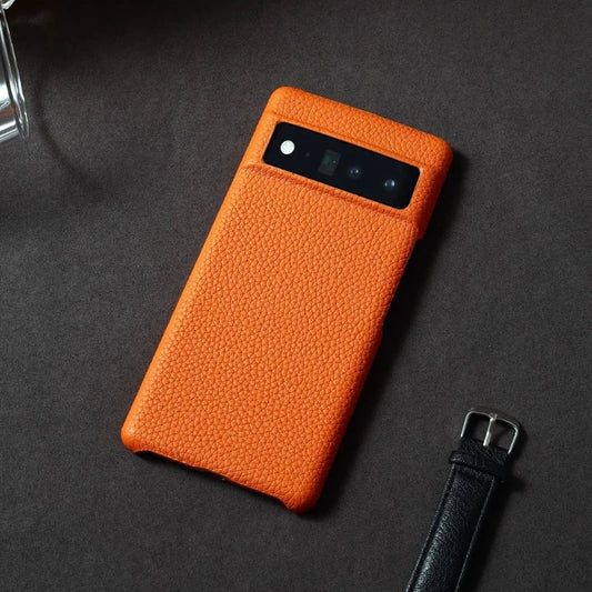 Full-Grain Pebble Leather Phone Case for Google Pixel