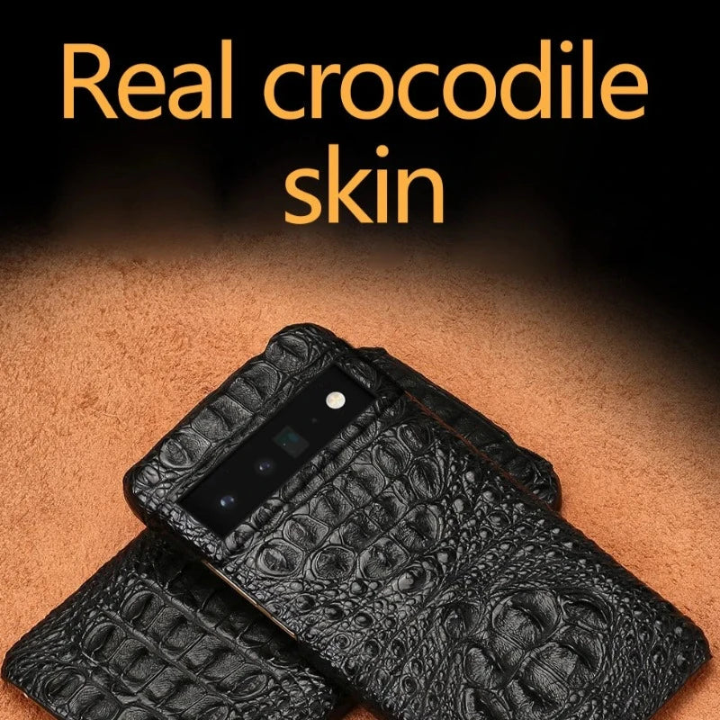 Genuine Crocodile Skin Luxury Phone Case for Google Pixel