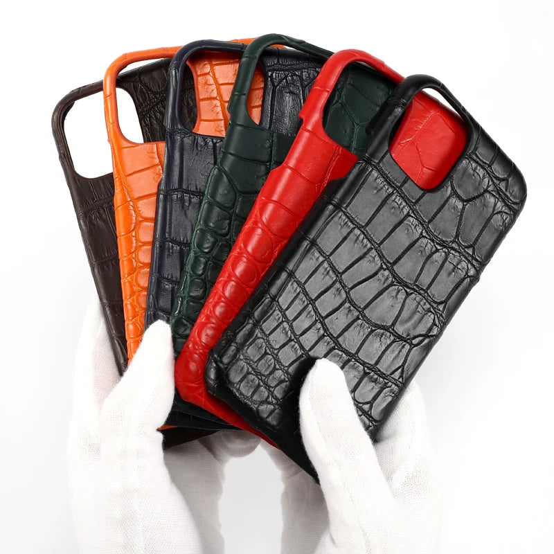 Genuine Crocodile Skin Case for iPhone