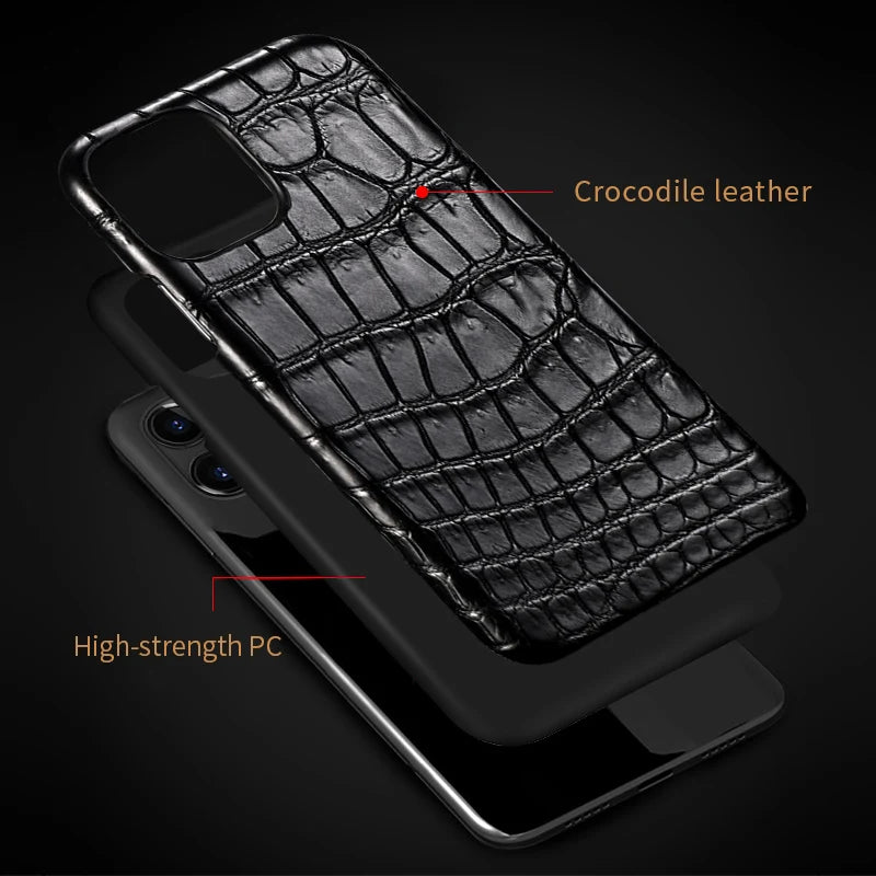 Genuine Crocodile Skin Case for iPhone