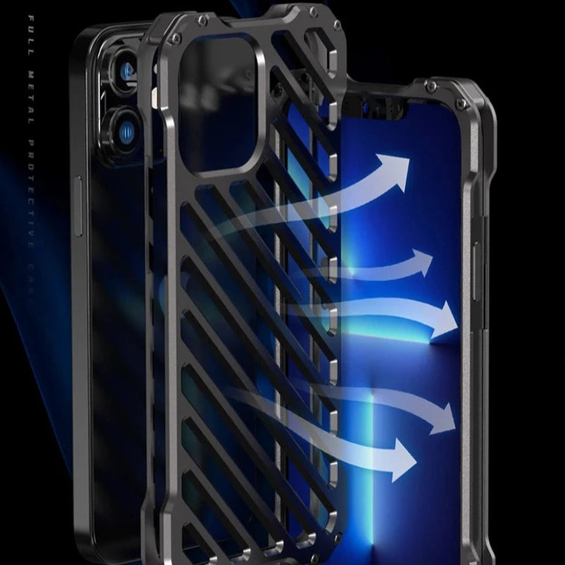 Heat Dissipating Aluminum Alloy Shockproof Metal Case For iPhone