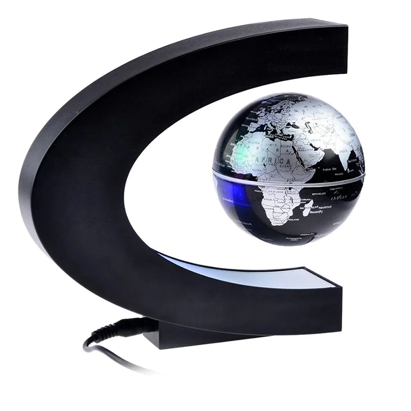 Levitating Magnetic Glowing World Map Globe Lamp