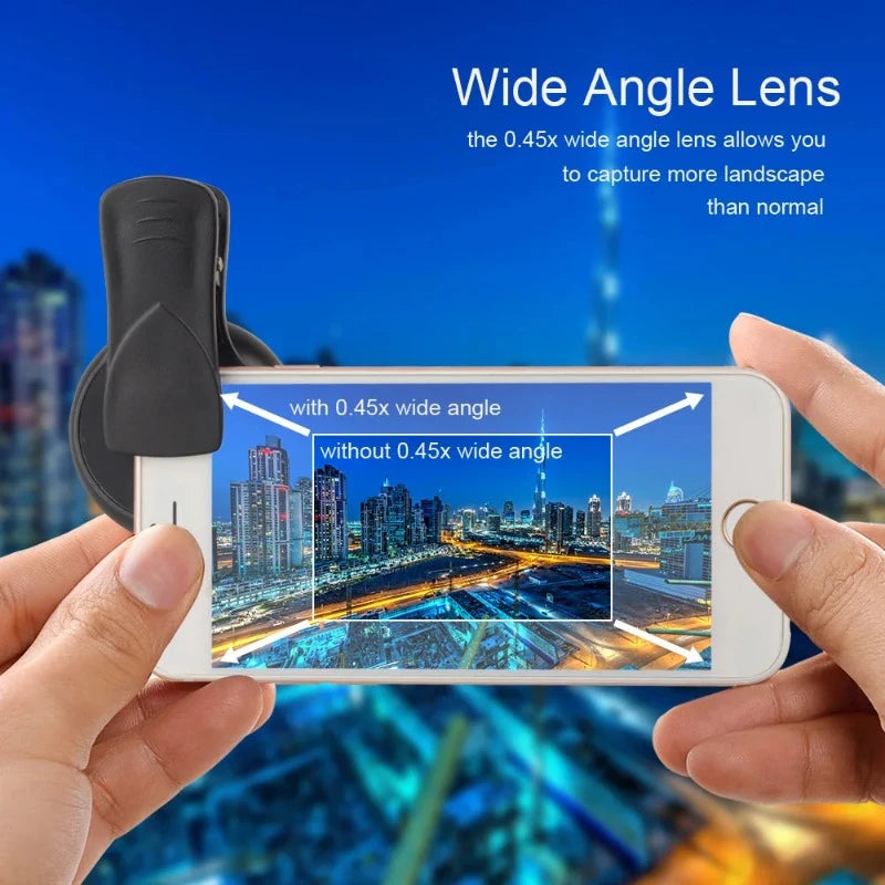 2-in-1 HD Super Wide and Macro Camera Lens for Smartphones