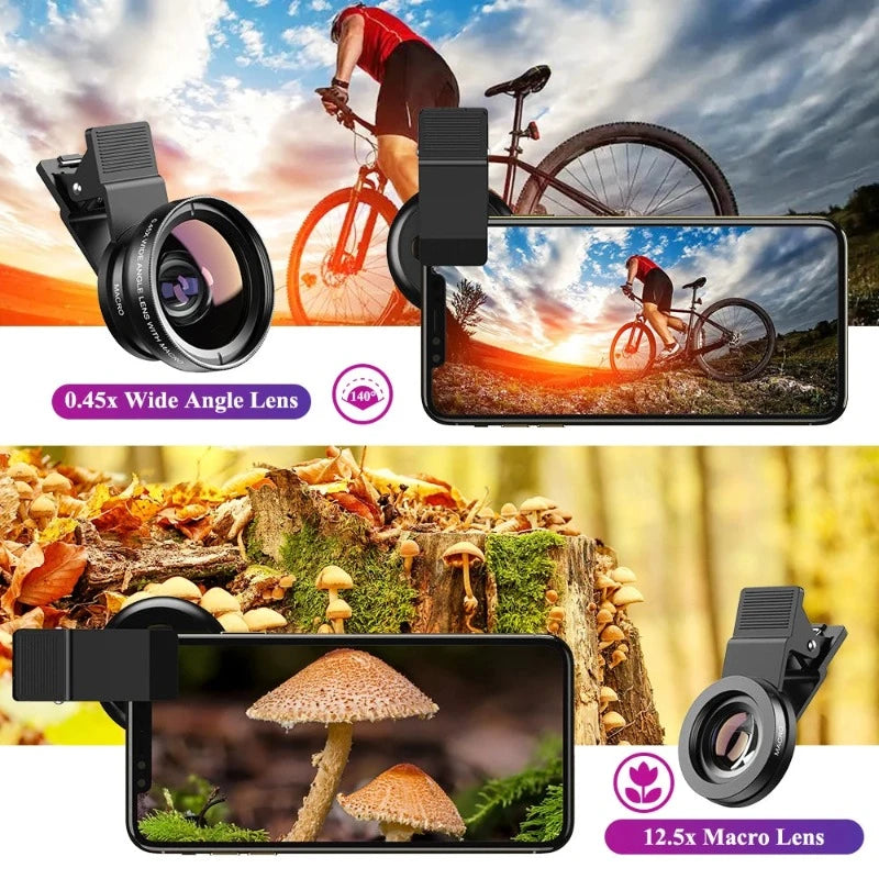 2-in-1 HD Super Wide and Macro Camera Lens for Smartphones