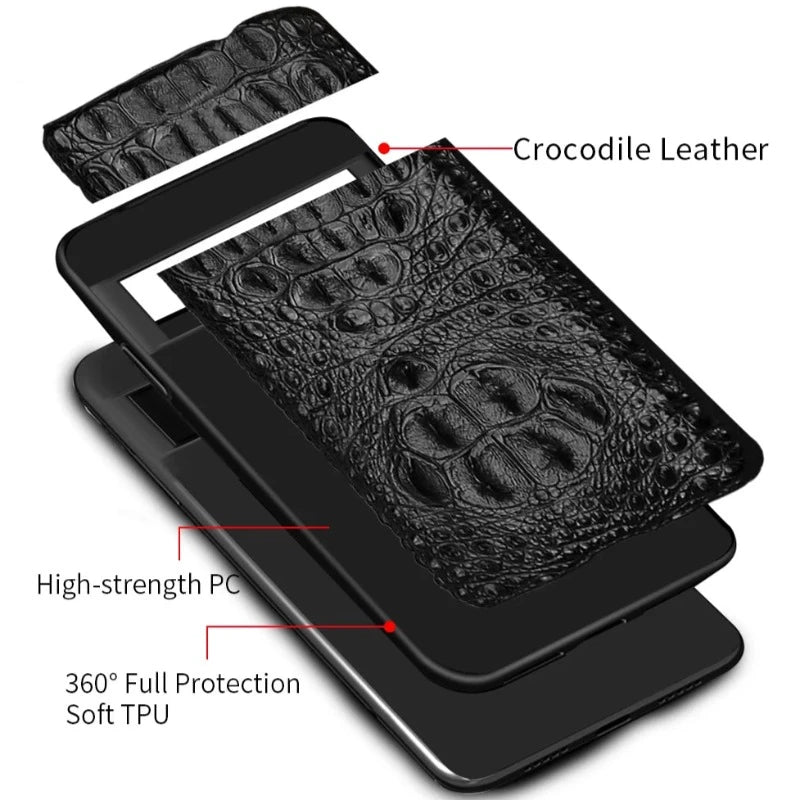 Genuine Crocodile Skin Luxury Phone Case for Google Pixel