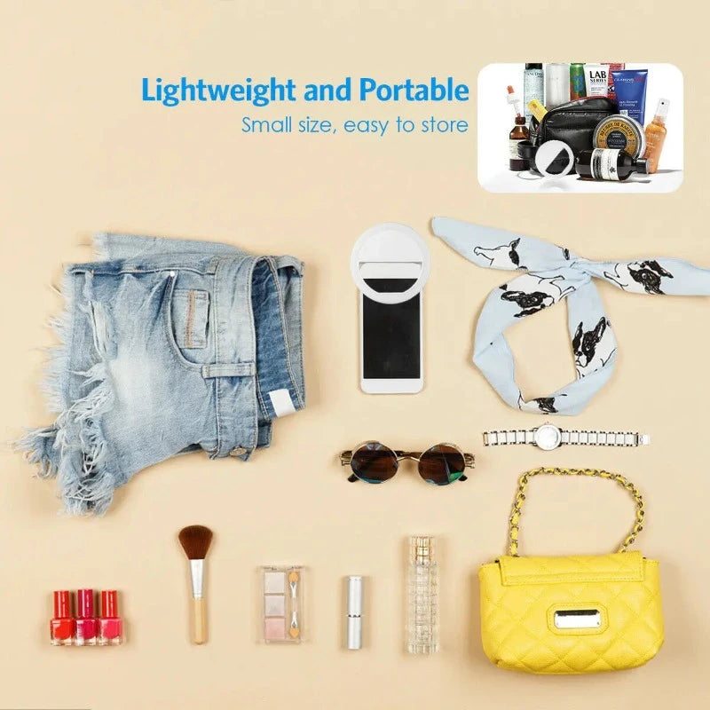 LED Selfie Ring Universal USB Chargeable Mobile Phone Light