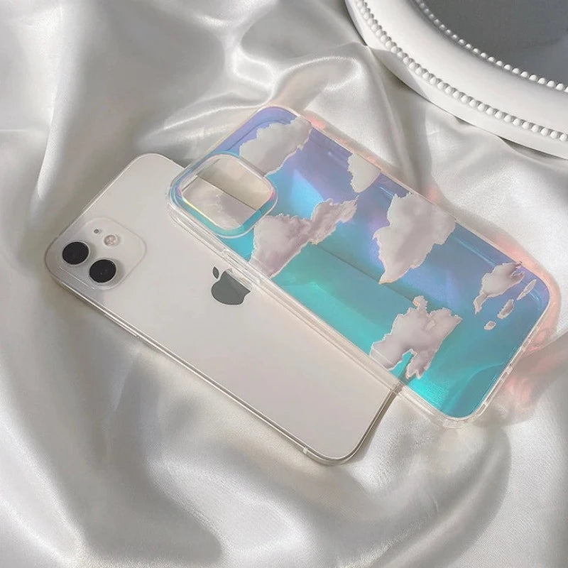 Laser Clouds Dream Glitter Case for iPhone