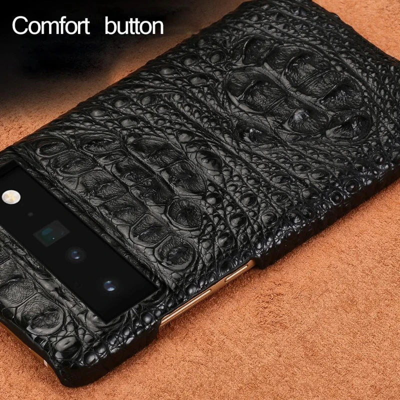 Genuine Crocodile Skin Luxury Phone Case for Google Pixel