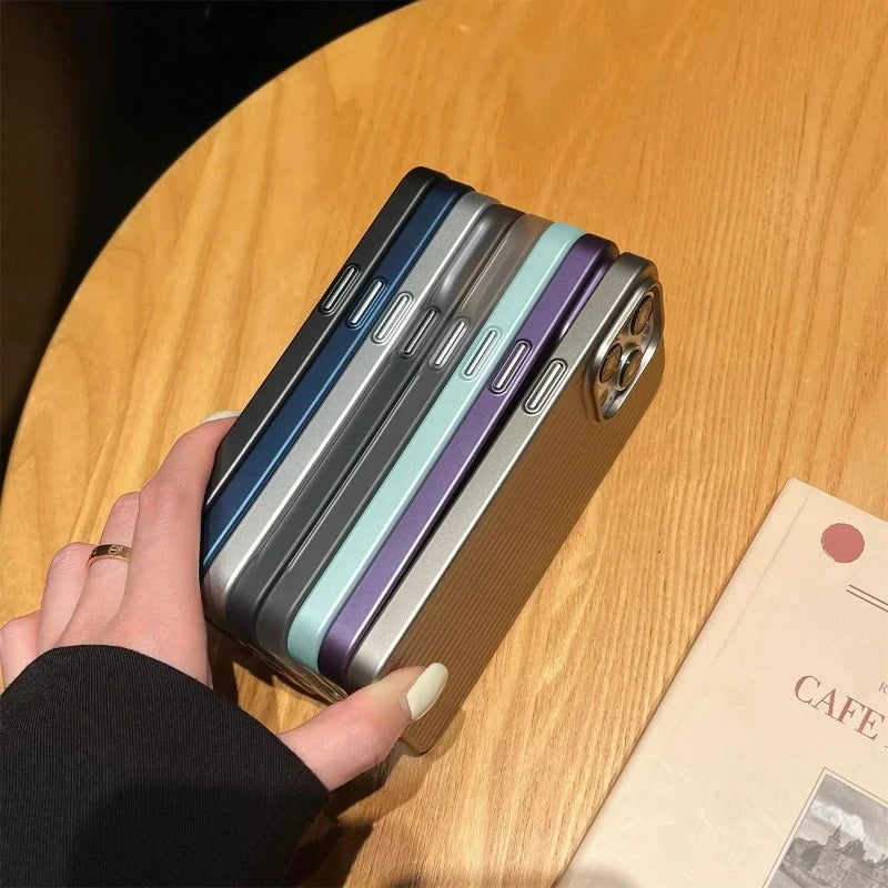 Natural Matte Ridged Luxury Travel Pattern Phone Case for iPhone