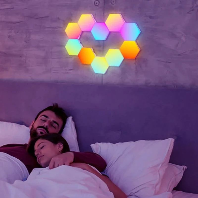 Modular RGB Honeycomb Hexagonal Wall Panel Smart Lights