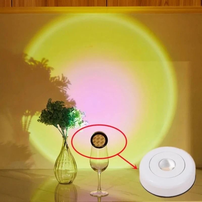 Touch LED Battery Powered Stick-On Sunset Lamp