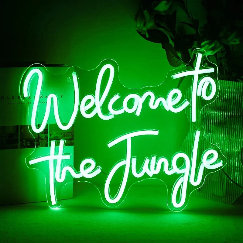 "Welcome to the Jungle" LED Neon Light Sign