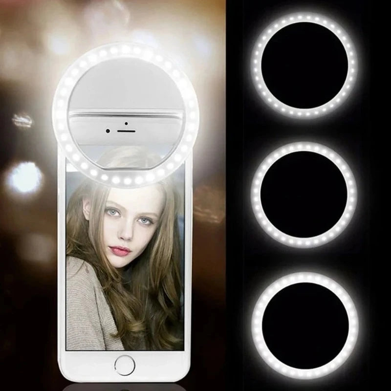 LED Selfie Ring Universal USB Chargeable Mobile Phone Light