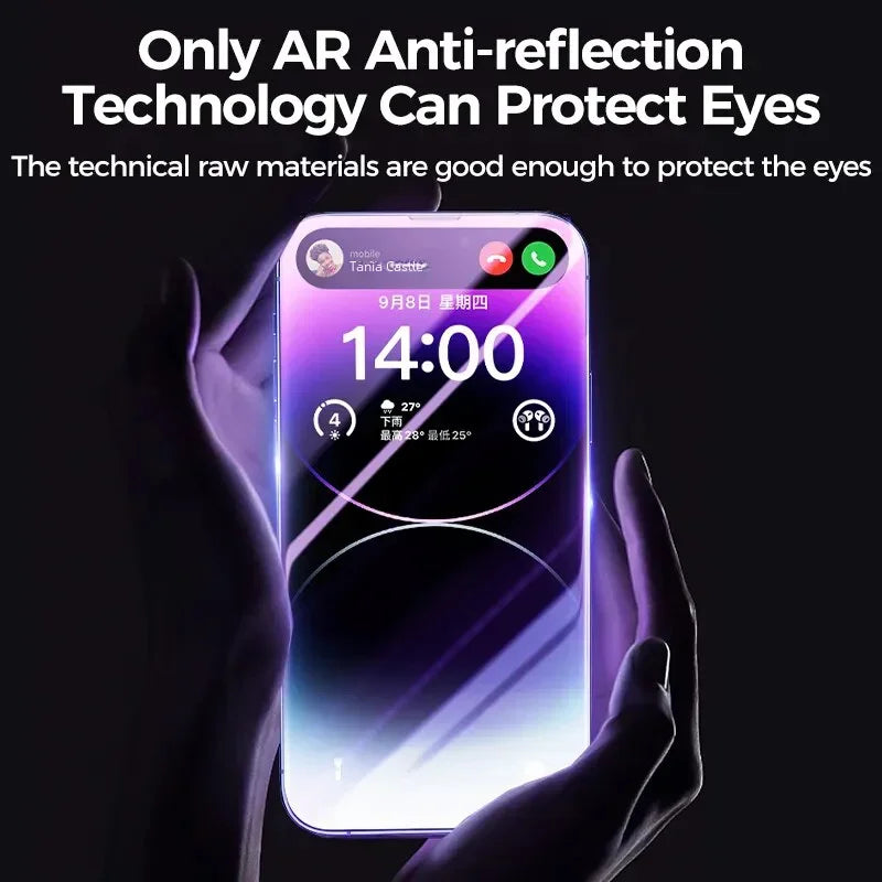 Anti-spy Tempered Privacy Glass Screen Protector For iPhone with LG Technology