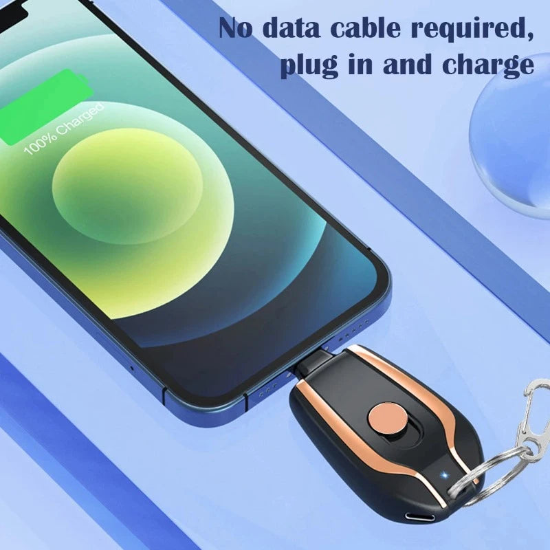 Durable Keychain Portable 1500mAh Phone Charger