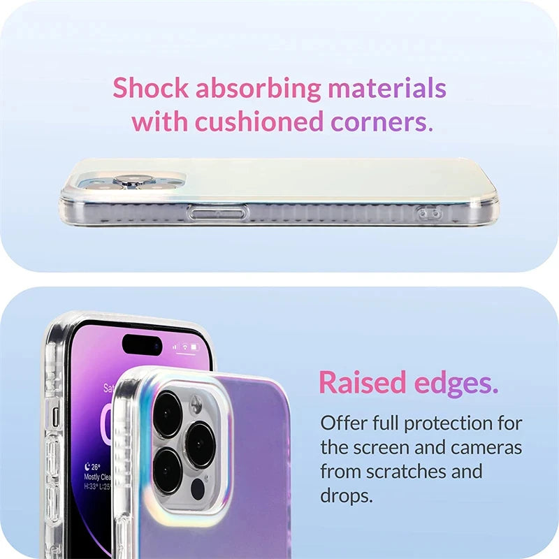 Prism Effect Iridescent Laser Gradient Case for iPhone