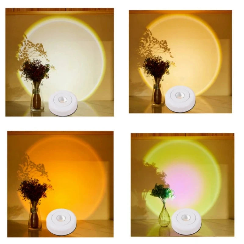 Touch LED Battery Powered Stick-On Sunset Lamp