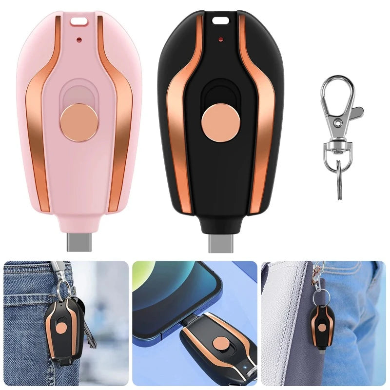 Durable Keychain Portable 1500mAh Phone Charger