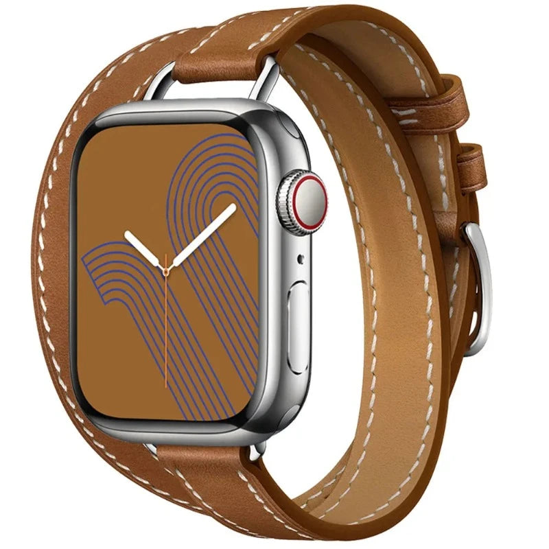 Attelage Double Tour Leather Loop Strap for Apple Watch