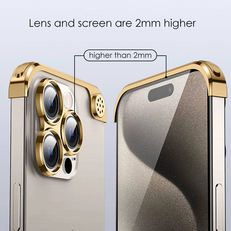 Shockproof Aluminum Aromatherapy Case with Metal Lens Protection for iPhone