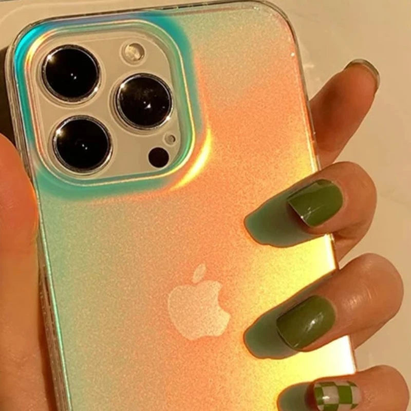 Prism Effect Iridescent Laser Gradient Case for iPhone