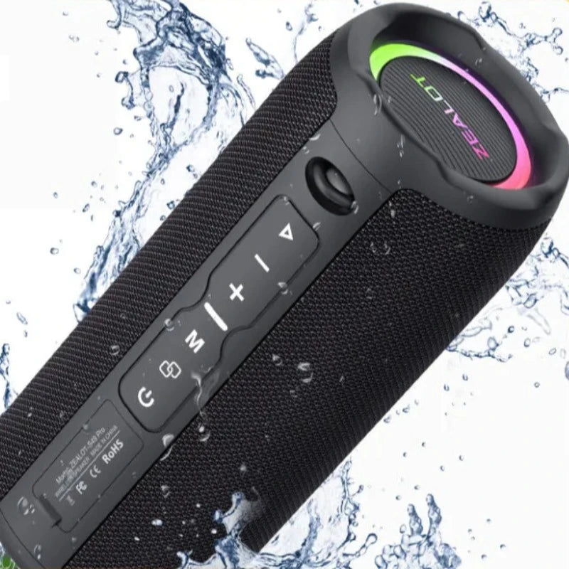 Portable IPX6 Waterproof HiFi Bluetooth Speaker with Bass Boost