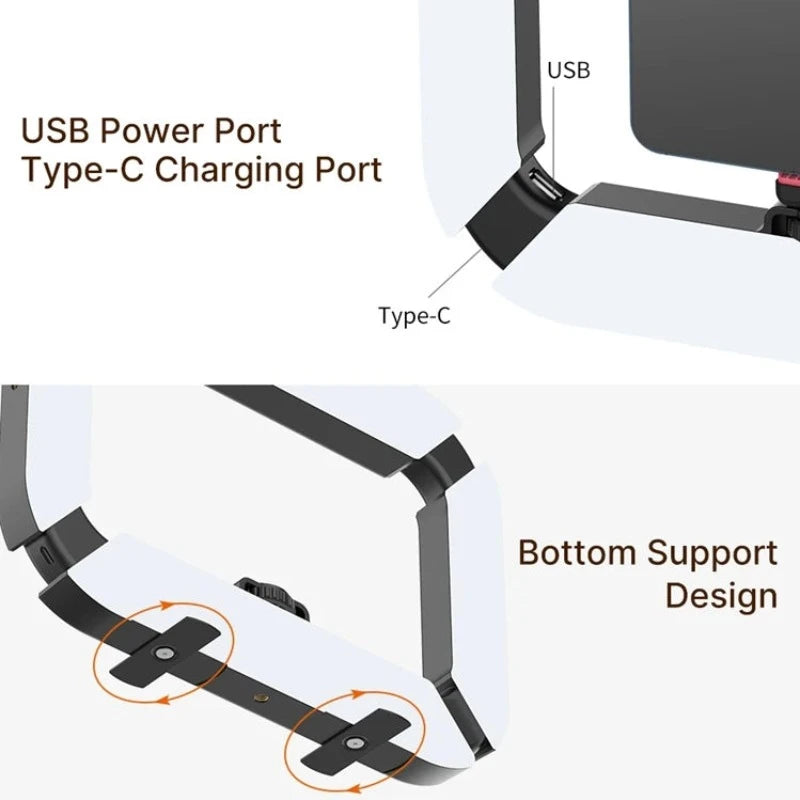 U200 LED Video Light Smartphone Video Rig