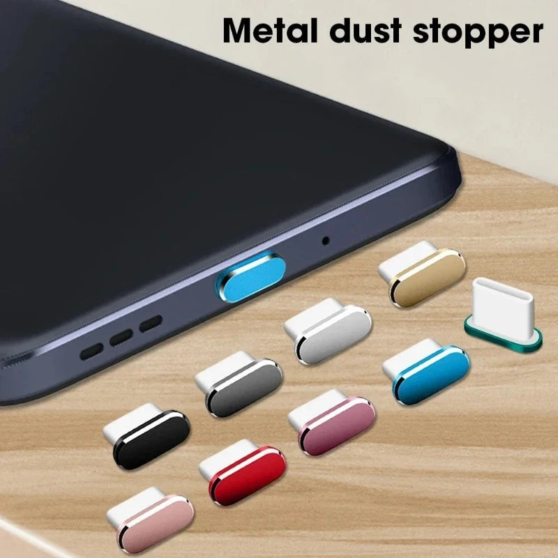 Dust Protection Luxury Metal Stop Plugs For iPhone 15