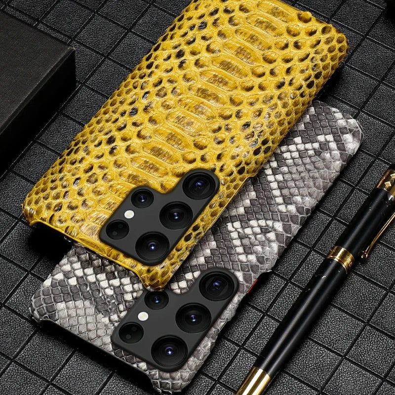 Genuine Python Leather Phone Case For Samsung Galaxy