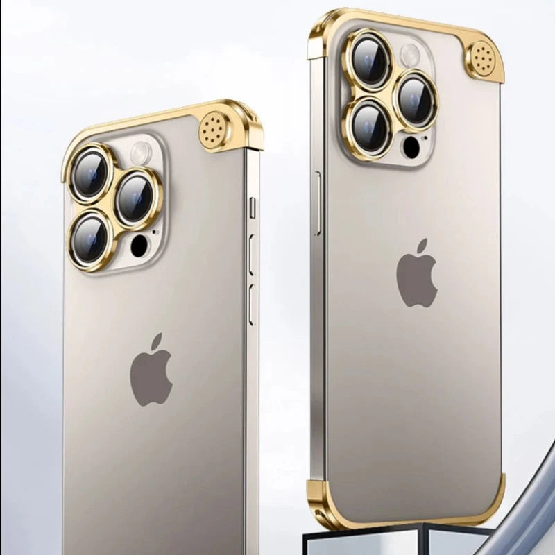 Shockproof Aluminum Aromatherapy Case with Metal Lens Protection for iPhone