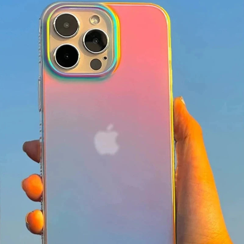 Prism Effect Iridescent Laser Gradient Case for iPhone