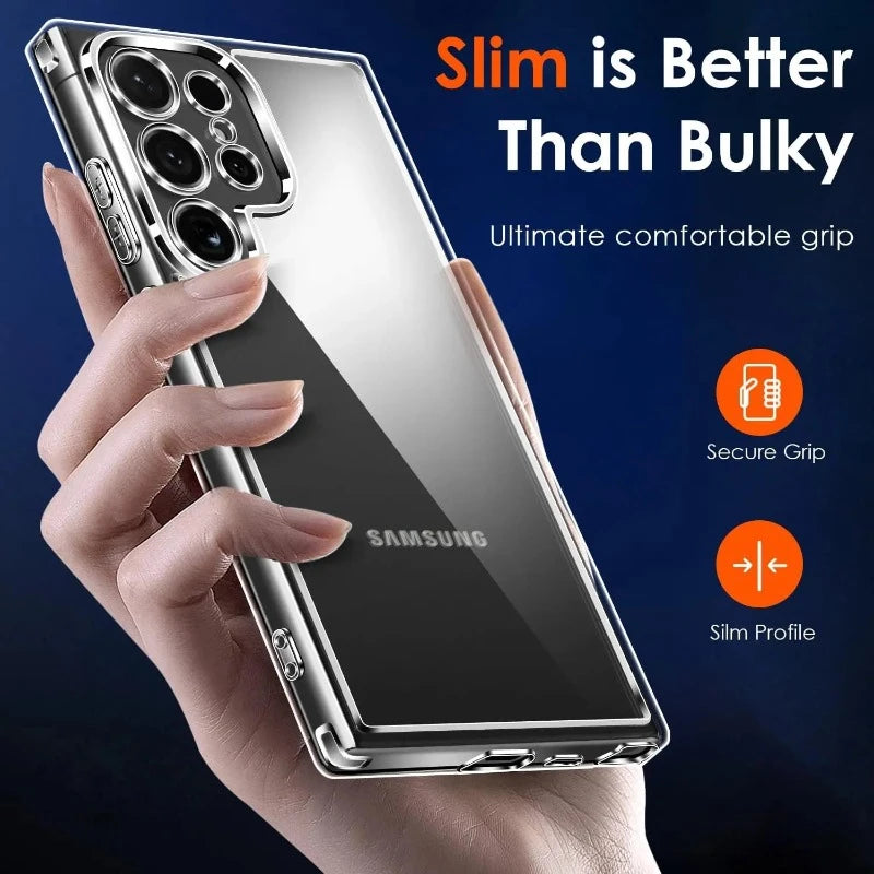 Clear Silicone Soft TPU Ultra-Thin Hybrid Case For Samsung Galaxy