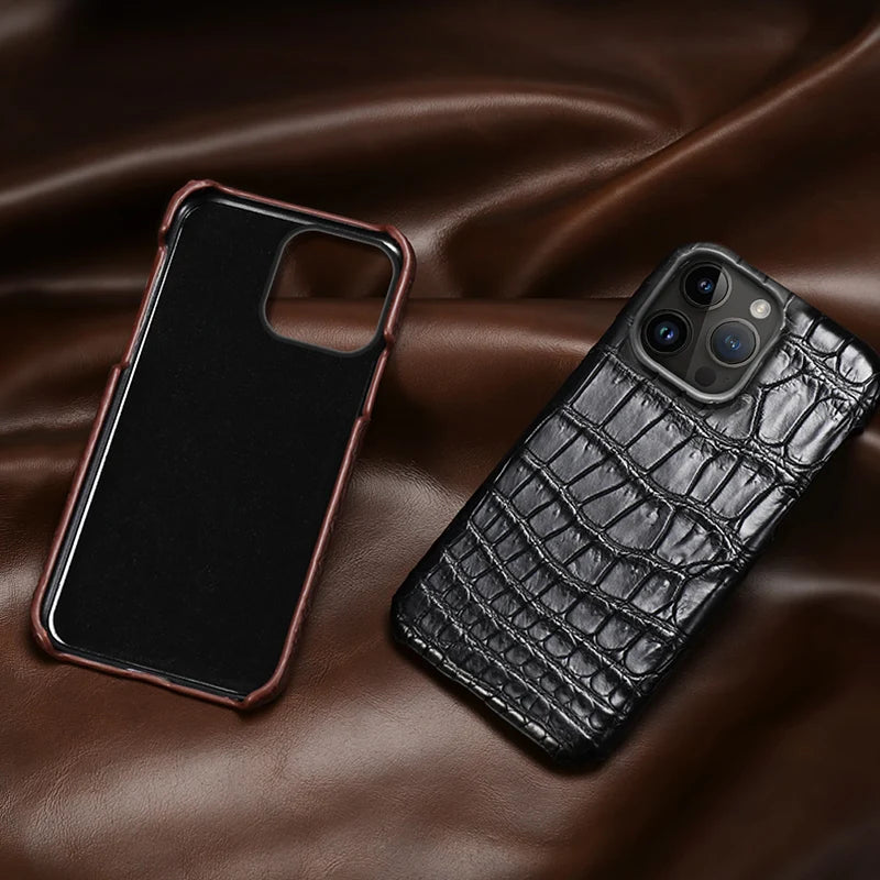 Genuine Crocodile Skin Case for iPhone