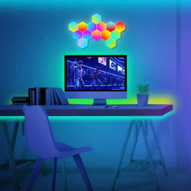 Modular RGB Honeycomb Hexagonal Wall Panel Smart Lights