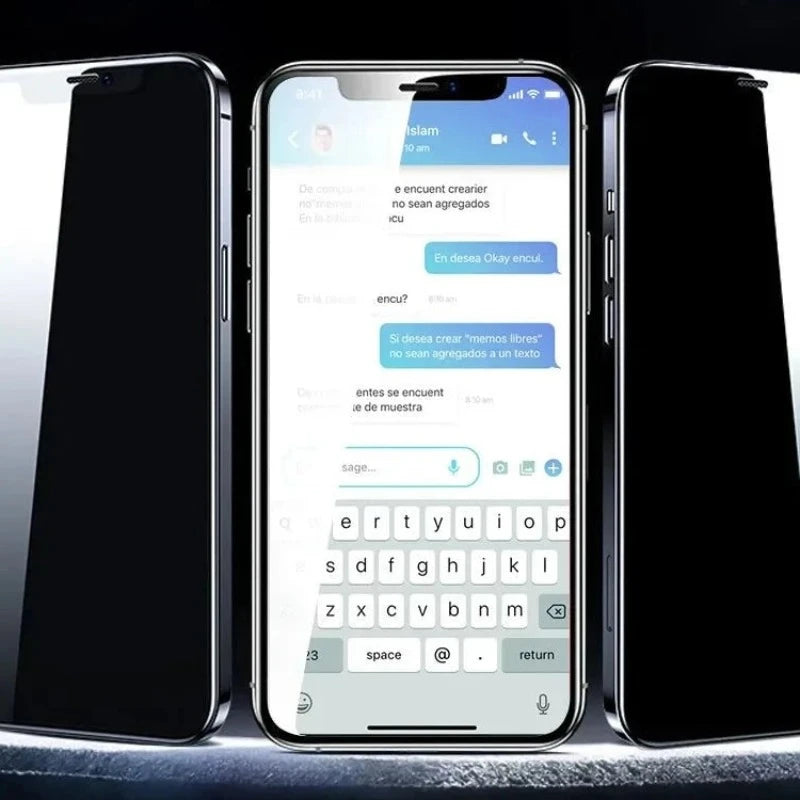 Anti-spy Tempered Privacy Glass Screen Protector For iPhone with LG Technology