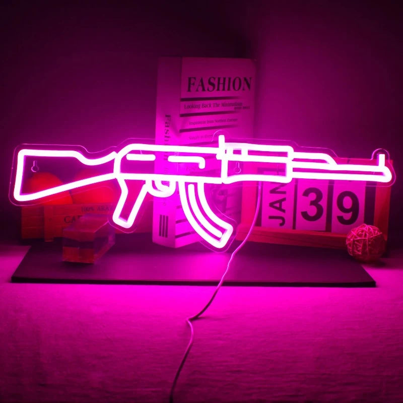 LED Neon Light Hanging AK 47