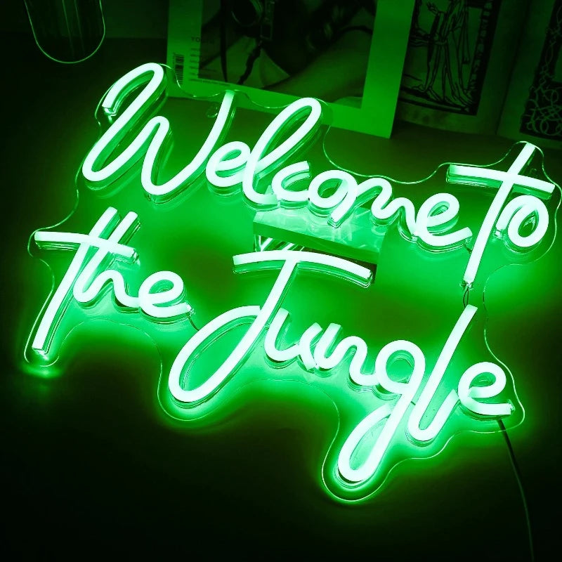 "Welcome to the Jungle" LED Neon Light Sign