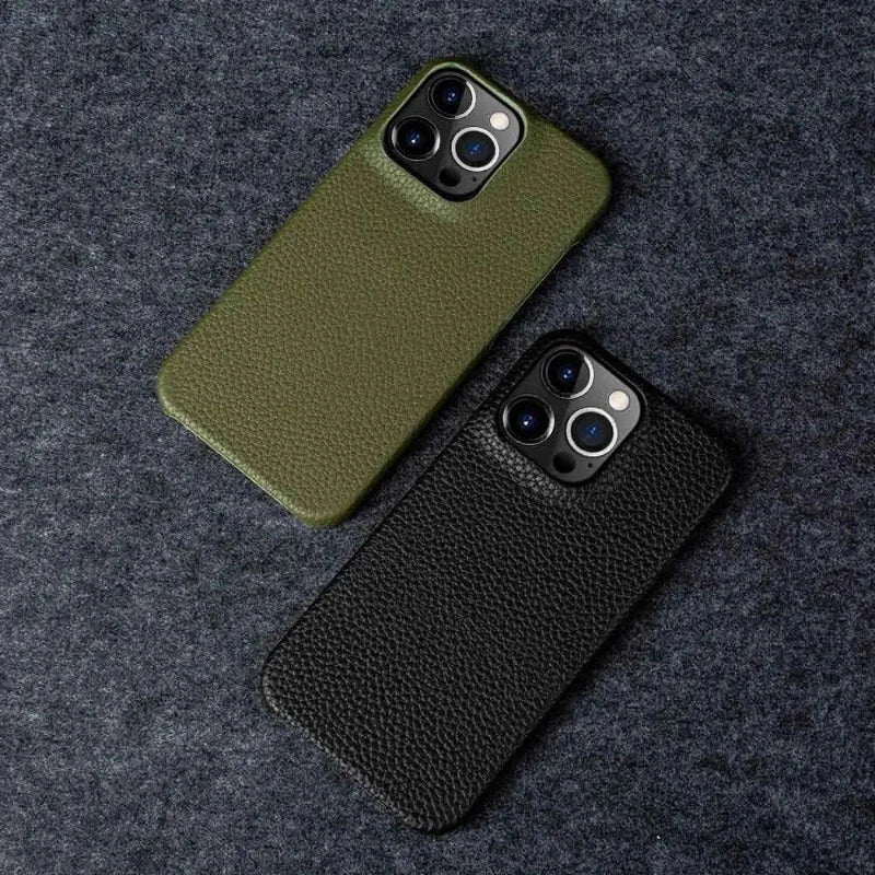 Handmade Pebble Leather Case for iPhone