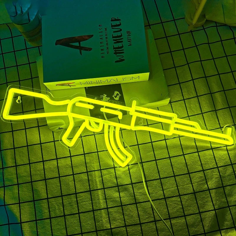 LED Neon Light Hanging AK 47