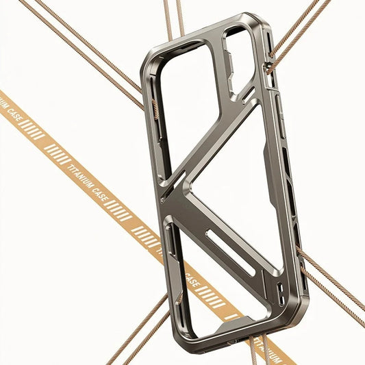 Patented Titanium Alloy Mechanical Phone Case For iPhone