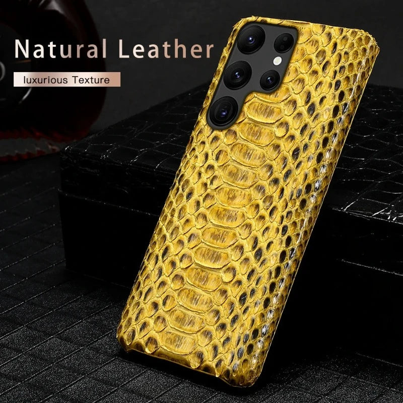 Genuine Python Leather Phone Case For Samsung Galaxy