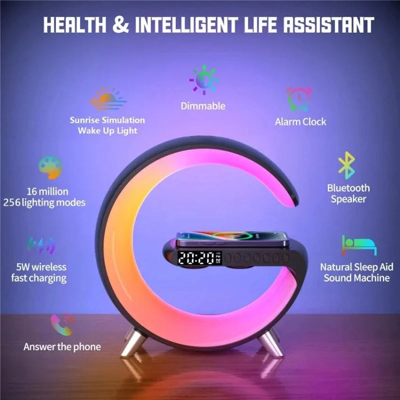 G-Force RGB Night Light Wireless Fast Charging Station for Smart Devices