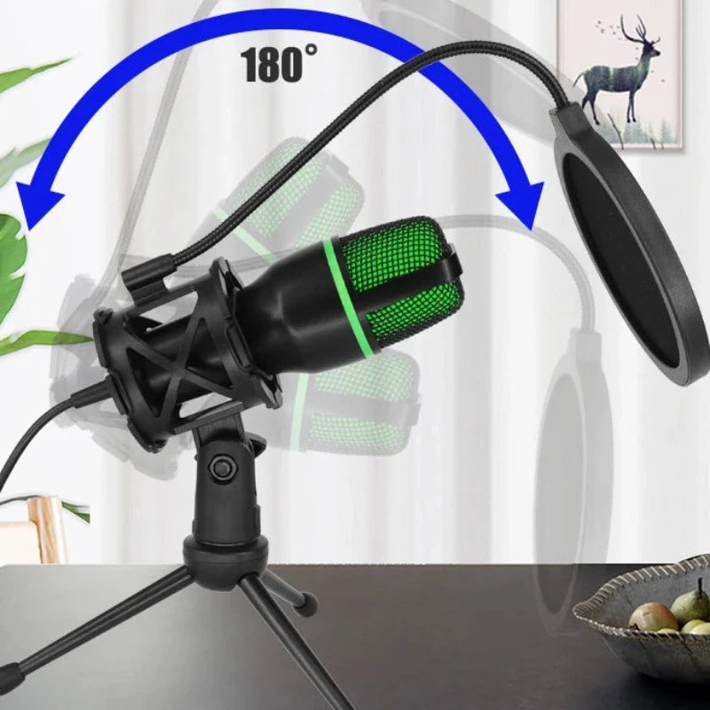 Professional RGB Condenser Microphone For Desktop