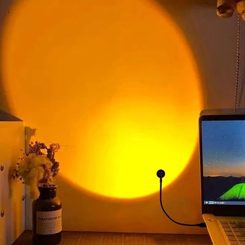 LED Rainbow Neon Soothing Light Projector