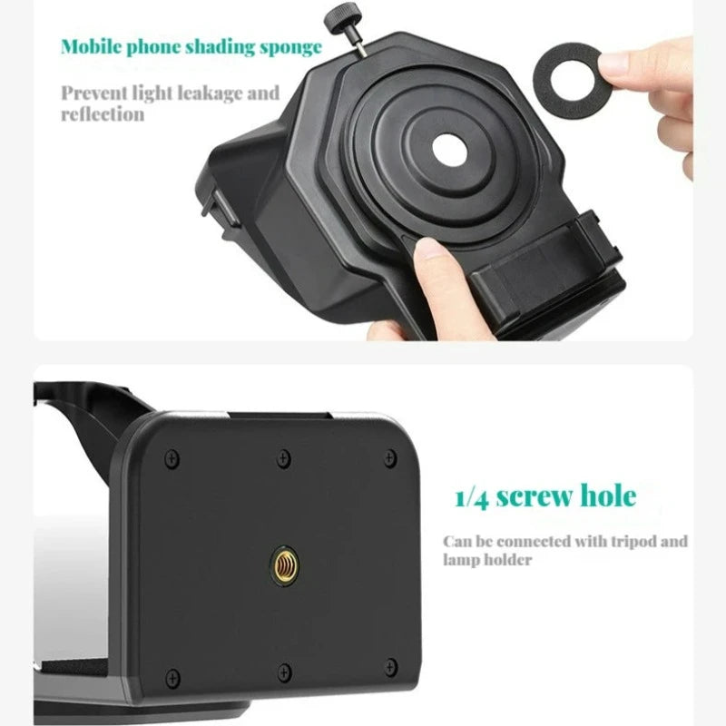 Multifunctional Mini Teleprompter with Remote for Smartphone and Camera