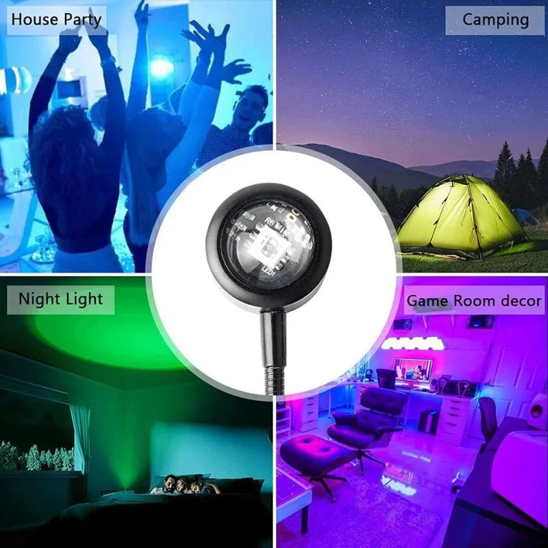 LED Rainbow Neon Soothing Light Projector