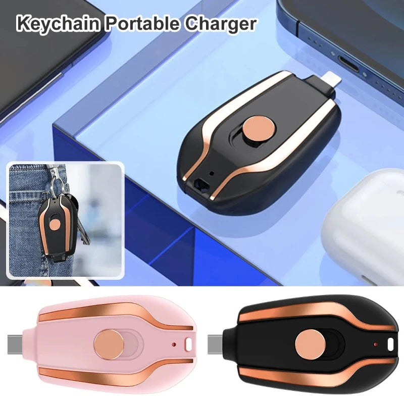 Durable Keychain Portable 1500mAh Phone Charger