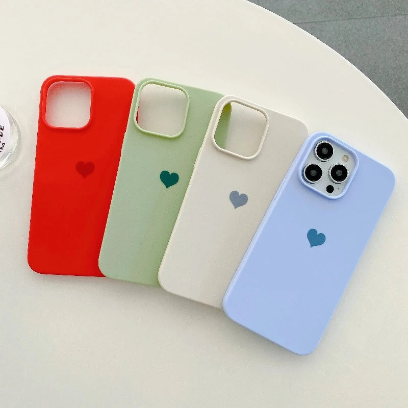 Love Heart Soft Phone Case For iPhone